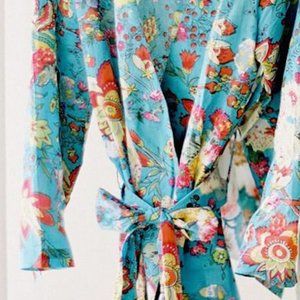 Plum pretty sugar teal floral spring robe